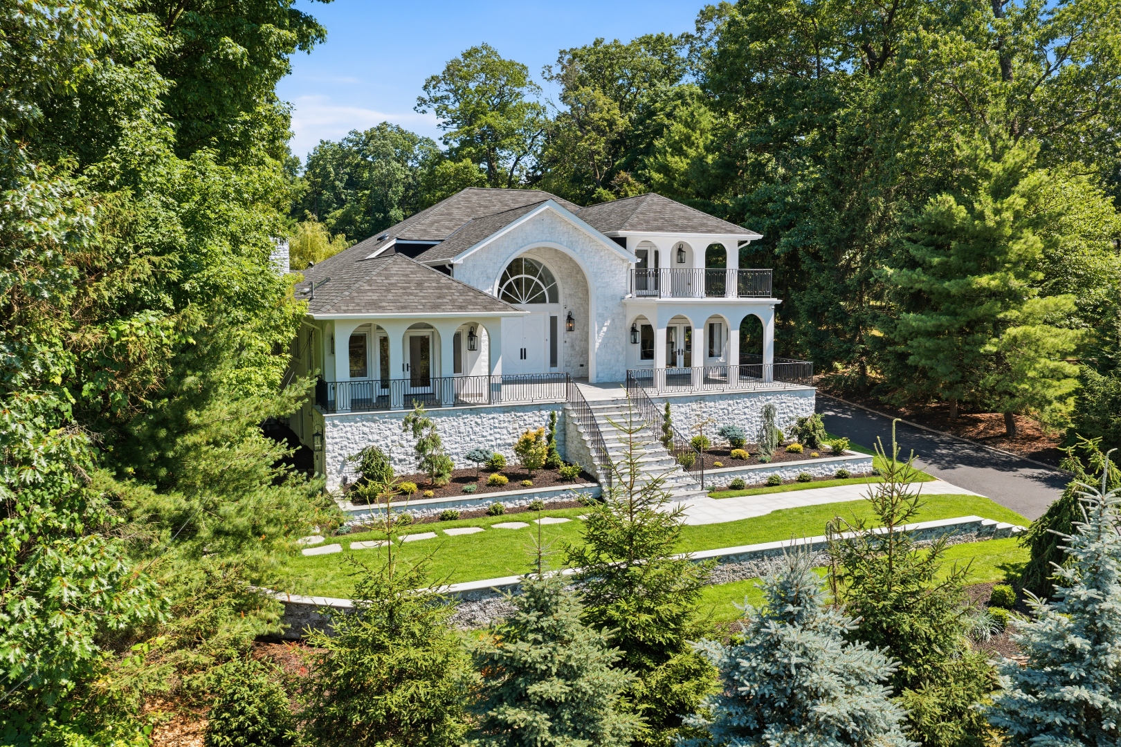 244 Park Avenue — front approach with landscaping