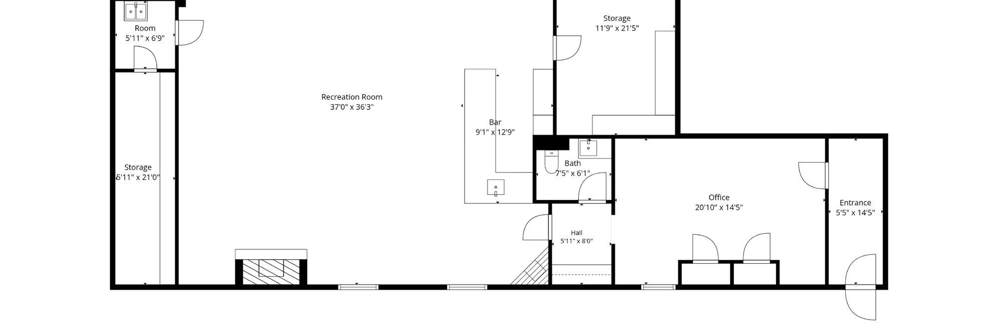 244 Park Avenue — Lower Level Floor Plan