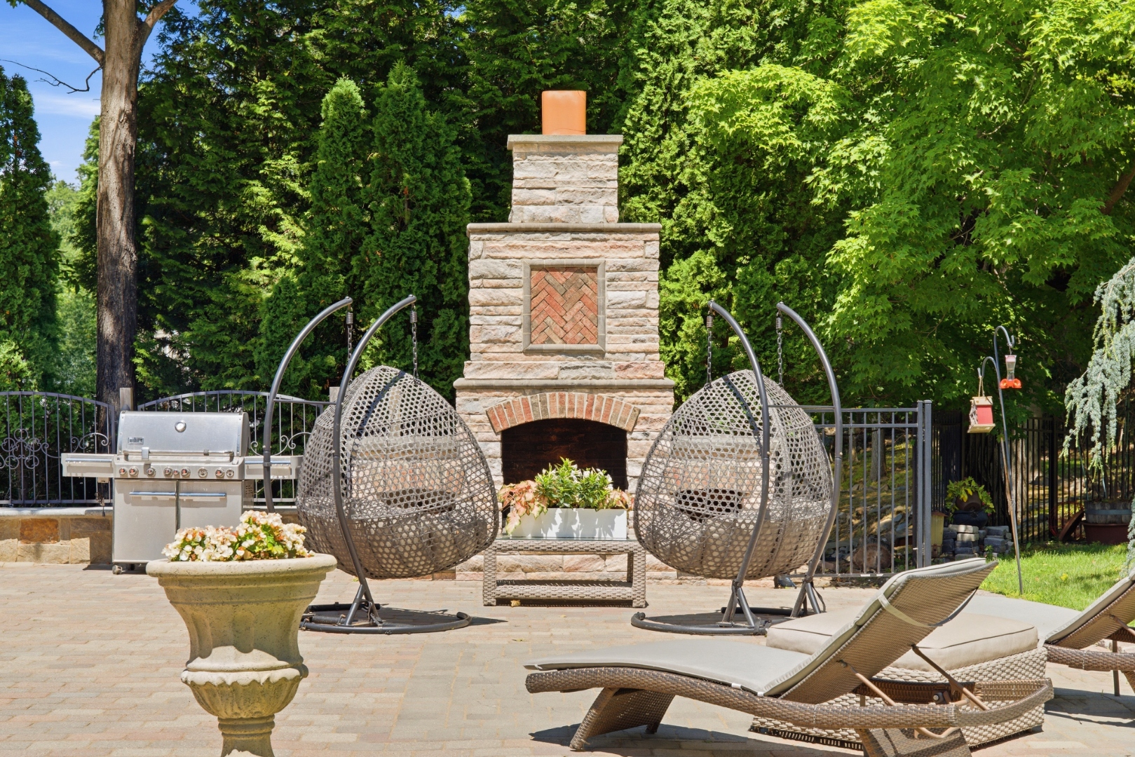 Rear exterior and outdoor terrace